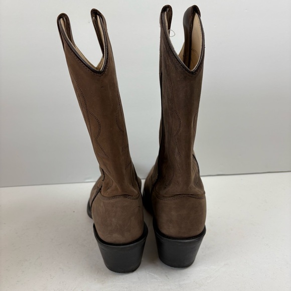 CODY JAMES BOYS' BROWN TAUPE WESTERN BOOTS Nubuck Leather B8151 4D - Picture 8 of 15